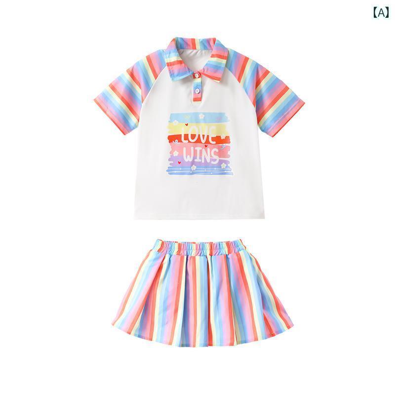 セットアップ キッズ コスプレ 子供の 日の 公演 衣装 小学校の 運動 会の 開会 式の チアリーディング 幼稚園の 卒業 写真 クラスの 制服