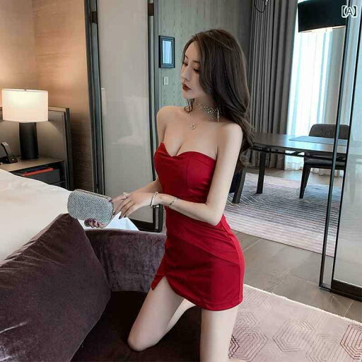 レディース トップス オシャレ 韓国 フランスの な ハイエンドの 魅惑的 ヒップ ラップ 胸元が 見える 深い Vネック ナイトクラブの ワンショルダー チューブ トップ ドレス レディース 夏 レディース トップス オシャレ 韓国 フランスの な ハイエンドの 魅惑的 ヒップ ラップ 胸元が 見える 深い Vネック ナイトクラブの ワンショルダー チューブ トップ ドレス レディース 夏