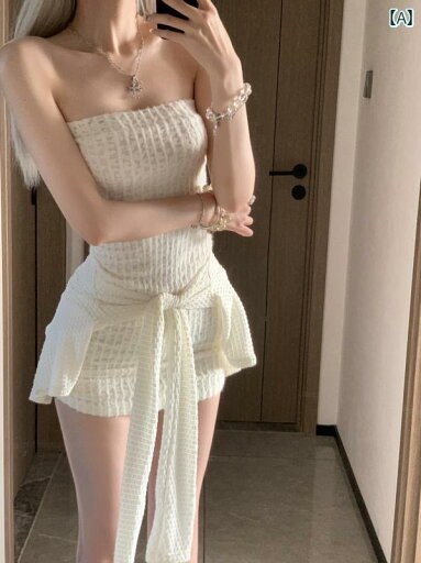レディース トップス オシャレ 韓国 ホワイト セクシー チューブ トップ ロングスリーブドレス レディーススーツ 春秋 ホット ガール ウエスト インナーウェア ヒップ ショート スカート レディース トップス オシャレ 韓国 ホワイト セクシー チューブ トップ ロングスリーブドレス レディーススーツ 春秋 ホット ガール ウエスト インナーウェア ヒップ ショート スカート