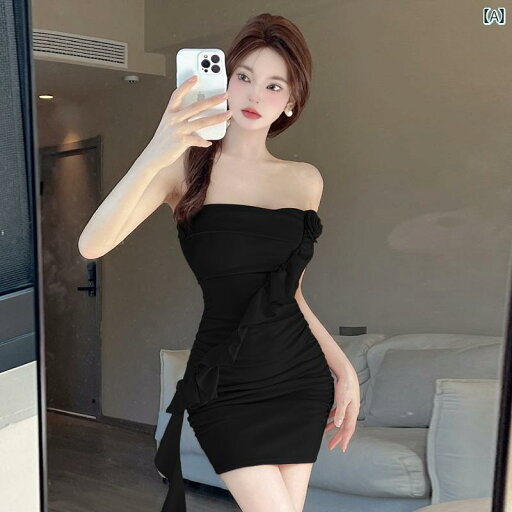 レディース トップス オシャレ 韓国 鎖骨を 露出 した 魅惑的 花の チューブ トップ ドレス スウィート ガールの ハイウエスト スリム プリーツ バック レス ラップ レディース トップス オシャレ 韓国 鎖骨を 露出 した 魅惑的 花の チューブ トップ ドレス スウィート ガールの ハイウエスト スリム プリーツ バック レス ラップ