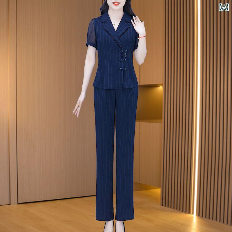 かわいい 春夏 ノーブルレディ ファッション ツーピース スーツ 女性 夏 2025 新型 リッチ 妻 レジャー スタイル ハイエンド プロ 初秋