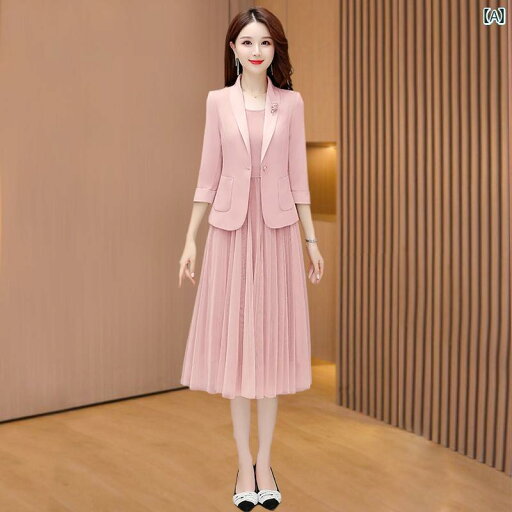 かわいい 春夏 広 州 市三 行 スーツ ツーピース ドレス 女性 2025 春夏 ファッション 幸せな 義母 かわいい 春夏 広 州 市三 行 スーツ ツーピース ドレス 女性 2025 春夏 ファッション 幸せな 義母
