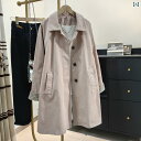レディース コート 春 オシャレ で カジュアル ゆったり スリム ミディアム 丈の 綿 ウィンドブレーカー 女性用 2025 春秋 ワークウェア ジャケット(4)