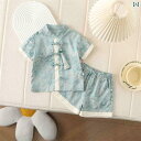 帽子 オシャレ レディース メンズ 幼児用 夏服 外出用 3 〜 9ヶ月 ベビー ノースリーブ ショート パンツ ツーピース スーツ 1歳用 新 チャイナ風 ド...