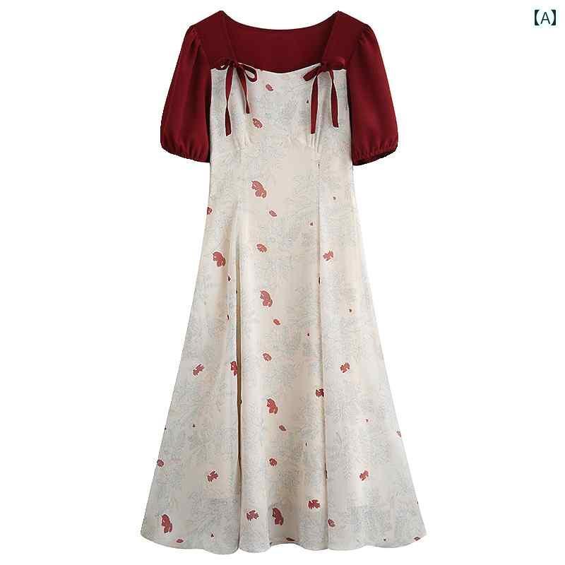 レディース トップス かわいい 春夏 チーズ ディア ティーブレイク レトロフレンチ プラティ コドン ド..