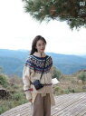 サングラス おしゃれ 眼鏡 フェアアイル レトロ セーター レディース 秋冬 厚手 タートルネック ニットカーディガン ゆったり スタイル カレッジ コート