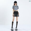 レディース スカート かわいい アメリカン レトロ 黒と グレーの デニムスカート レディース 夏 ハイウエスト スリム スカート 小柄な a ライン ヒップ ...