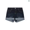 レディース スカート ショートパンツ アメリカン ダーク ブルーの カール デニムショートパンツ レディース 夏用 ハイウエスト セクシー ショート ヒップ ラ...