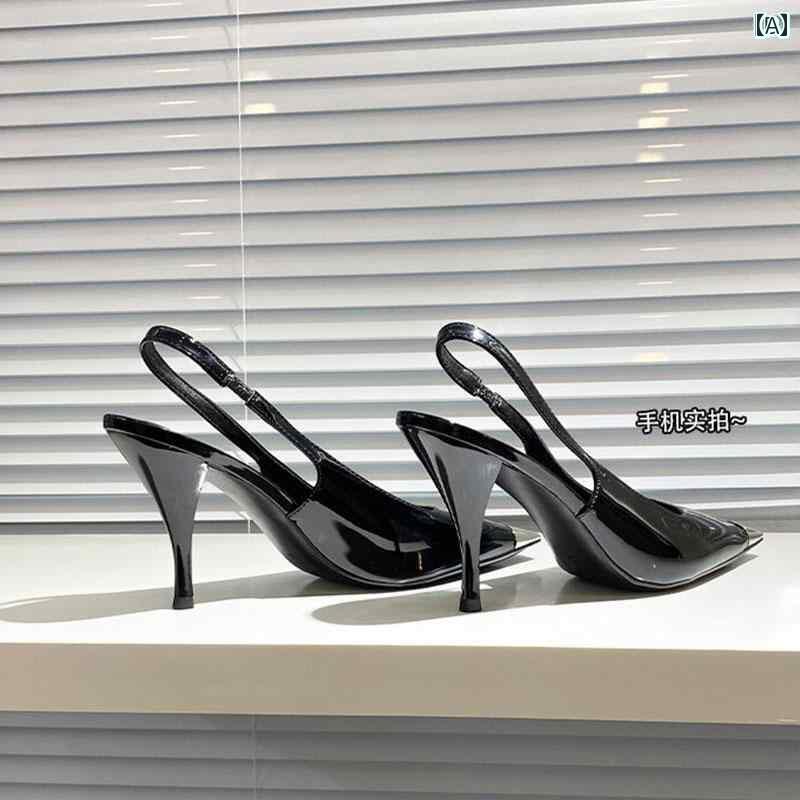 レディース ヒール おしゃれ ローズ パク チェヨンと 同じ ハイヒール レディース パテントレザーの 黒..