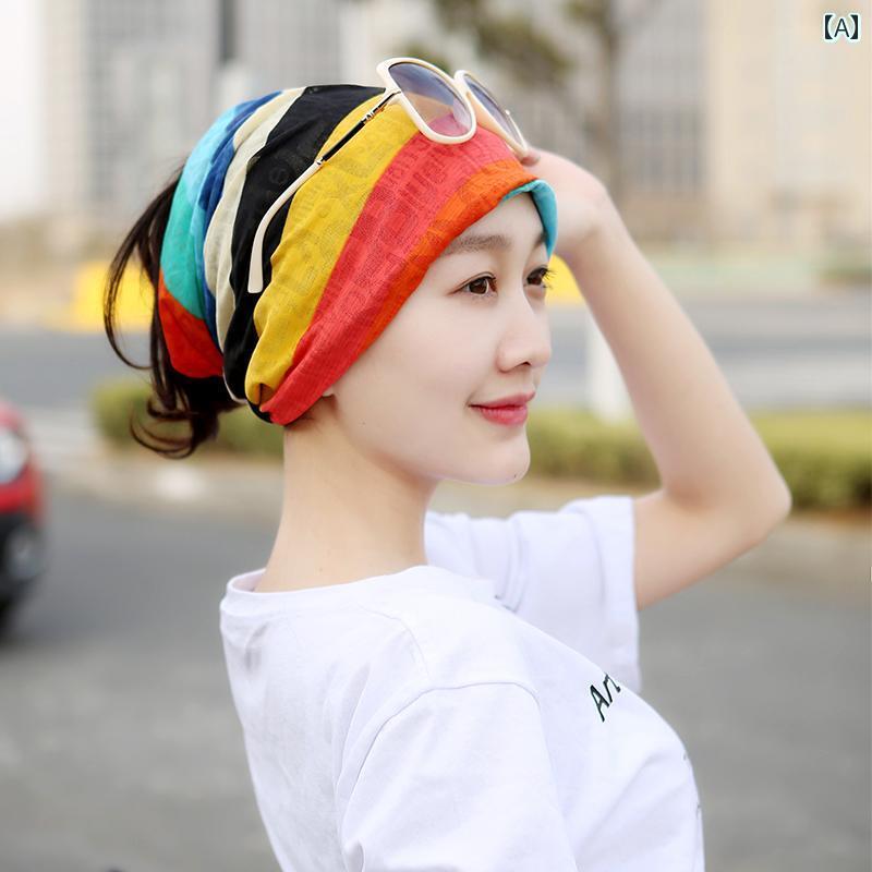 ヘアバンド かわいい 帽子 夏用 ネック カラー セット メンズ 薄手 アウトドア 冷感 通気性 日焼け防止 ヘッド スカーフ レディース バンド サンシェード...