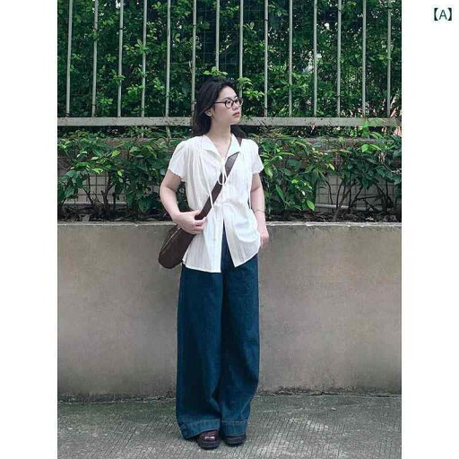 レディース トップス オシャレ ゆったり シルエットの 和風 レディース 半袖 シャツ。の シャツ はで シック。 カーディガンと 合わせて 着てください。 レディース トップス オシャレ ゆったり シルエットの 和風 レディース 半袖 シャツ。の シャツ はで シック。 カーディガンと 合わせて 着てください。