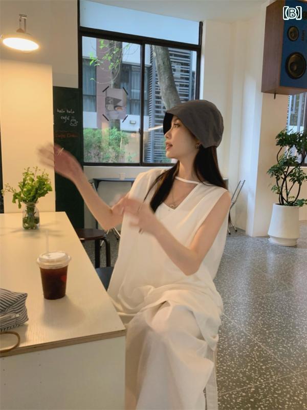 レディース トップス オシャレ 韓国 高級 黒 ラミー シャツ 女性用 夏 前後 着用 ミドル 丈 ノースリーブ トップス