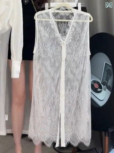 レディース トップス オシャレ 女性用 韓国 ショート タイ シャツ ハイエンド 軽い 贅沢 年齢を 減らす ノースリーブ レース ベスト レイ ヤード トップ レディース トップス オシャレ 女性用 韓国 ショート タイ シャツ ハイエンド 軽い 贅沢 年齢を 減らす ノースリーブ レース ベスト レイ ヤード トップ
