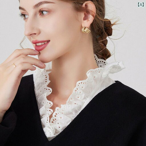 レディース トップス オシャレ 春秋冬 瞬時に 美 少女の 花びら フェイク カラーに 変身 遊び心 たっぷり キュートで な 白 綿 シャツ カラー レディース トップス オシャレ 春秋冬 瞬時に 美 少女の 花びら フェイク カラーに 変身 遊び心 たっぷり キュートで な 白 綿 シャツ カラー
