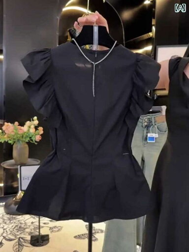 レディース トップス かわいい 大きいサイズ フレンチ フリル 小さめの フライング スリーブ シャツ 夏用 女性用 ミリ ハイエンド ウエスト スリミング ノースリーブ スリット トップ レディース トップス かわいい 大きいサイズ フレンチ フリル 小さめの フライング スリーブ シャツ 夏用 女性用 ミリ ハイエンド ウエスト スリミング ノースリーブ スリット トップ