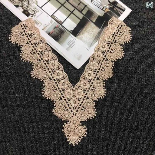 レディース トップス かわいい カーキ色の 首輪 フェイク カラー レース 衣類 DIY アクセサリー 刺繍 レディース トップス かわいい カーキ色の 首輪 フェイク カラー レース 衣類 DIY アクセサリー 刺繍