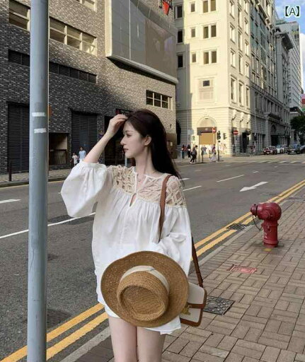 レディース トップス かわいい 塩味の ある ハイエンド ステッチの ゆったり シック シャツ 女性用 2024秋 社交 界の レディース トップス かわいい 塩味の ある ハイエンド ステッチの ゆったり シック シャツ 女性用 2024秋 社交 界の