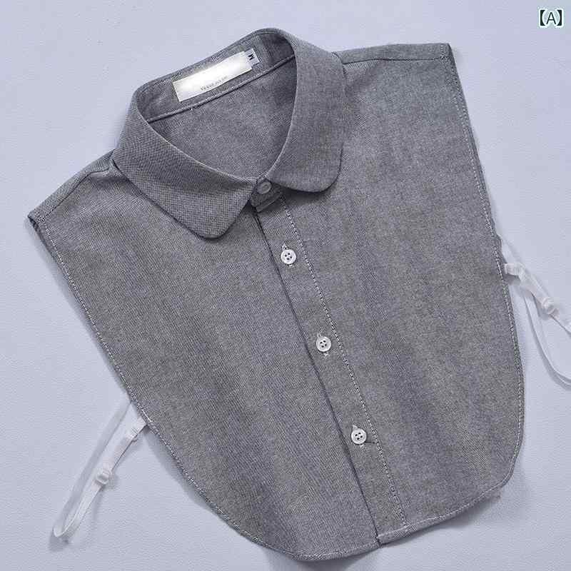 レディース トップス かわいい かわいい ラウンドネック シャツ フェイク カラー レディース 万能 装飾..