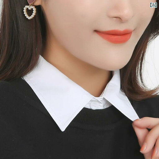 レディース トップス かわいい ホワイト シャツ フェイク カラー レディース オール シーズン セーター ユニバーサル 装飾 レディース トップス かわいい ホワイト シャツ フェイク カラー レディース オール シーズン セーター ユニバーサル 装飾