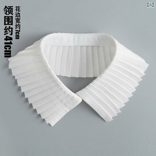 レディース トップス かわいい 小さい 外 襟 装飾的な 前後 着用 綿の フェイク カラー レディース プリーツ アコーディオン スタンドカラー 首を 保護 する レディース トップス かわいい 小さい 外 襟 装飾的な 前後 着用 綿の フェイク カラー レディース プリーツ アコーディオン スタンドカラー 首を 保護 する