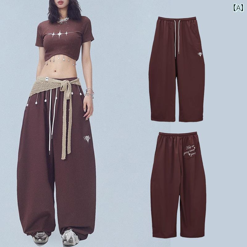 ダンス衣装 セットアップ アメリカ ヒップ ホップの の ゆったり ワイド レッグの 速乾の ある 刺繍入..