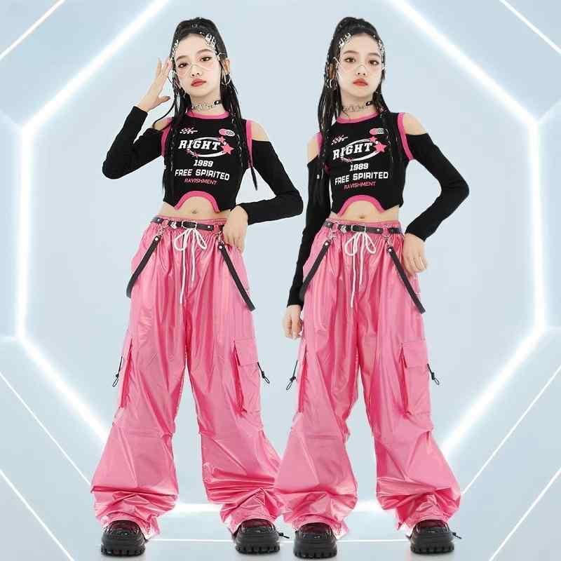 オシャレ ダンス衣装 セットアップ 女の子 ジャズ ダンス 衣装 ヒップ ホップ スーツ 子供用 パフォー..