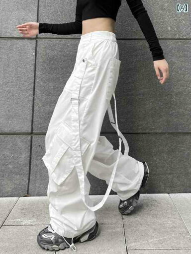 ダンス衣装 セットアップ ワイドパンツ 袖口 付きの 女性用 機能的な オーバー オール カップルの ストリート ダンス ゆったり 白い ヒップ ホップ リボン ジャズ ホットティー カジュアル パンツ ダンス衣装 セットアップ ワイドパンツ 袖口 付きの 女性用 機能的な オーバー オール カップルの ストリート ダンス ゆったり 白い ヒップ ホップ リボン ジャズ ホットティー カジュアル パンツ
