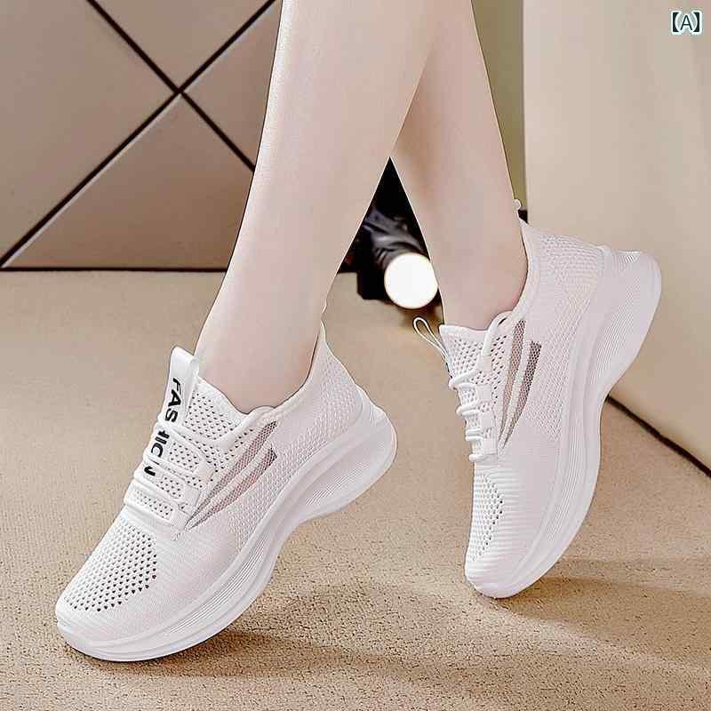 レディース スニーカー かわいい レディースシューズ 2025 夏 ホット メッシュ シューズ 通気性 旅行 軽量 カジュアル スポーツ