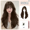 ウィッグ ロング ロングヘア 女性用 ウィッグ ロング カール ヘア スイート ティー 雰囲気 ビッグウェーブ エア バンズ シミュレーション ヒューマン ナチ...