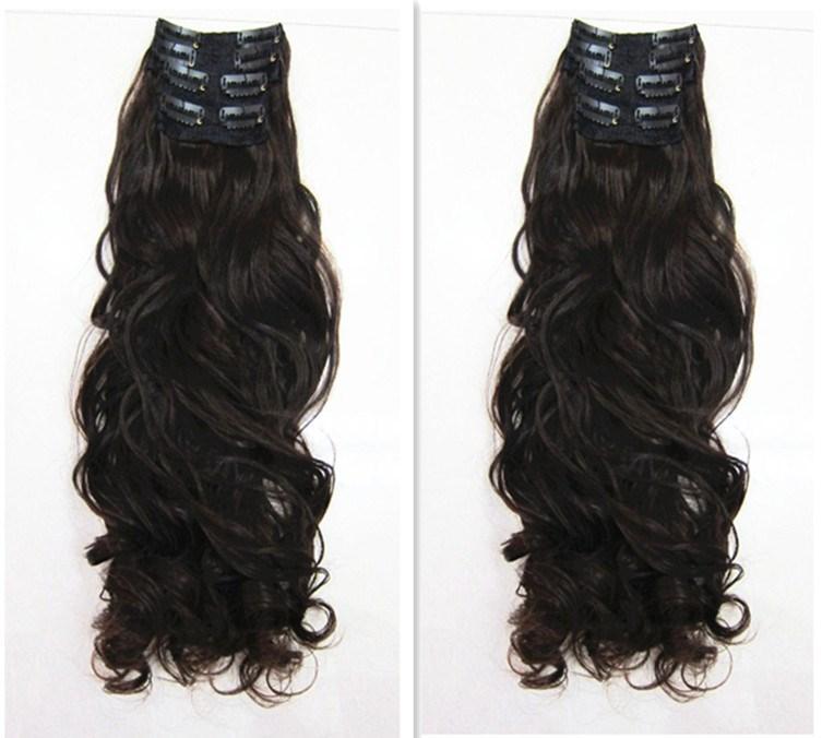 フルウィッグ かわいい ロング カーリーヘア ピースの ヘア ピース 100 %の 人間の 髪の 毛 ロング ビッグウェーブの リアルな ナチュラル ふわふわ ピン