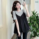 マタニティワンピース マタニティウエア マタニティ服 妊婦用 サマー スーツ ゆったり 半袖 Tシャツ お腹を 隠せる 妊娠 トップス 小さい ベビー シャツ ...