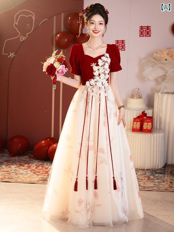 パーティードレス ドレスワンピース ロングワンピース 大きいサイズ トースト ドレス 花嫁 高級 スクエアネック ウェディング エンゲージメント 太い mm 200ポンド 2025 ド アドレス