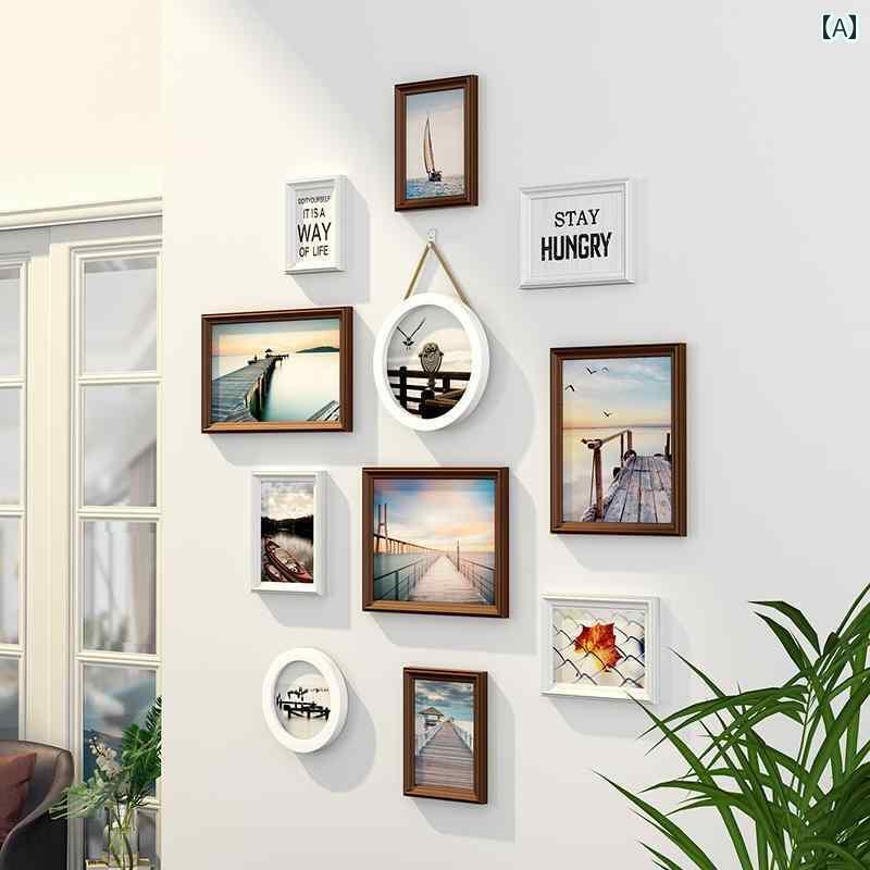 インテリア オブジェ インテリア雑貨 パンチ フリーの 玄関 写真 壁 装飾 フォトフレーム 廊下 垂直小 面積 吊り