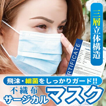 マスク 10枚 在庫あり 即納 サージカルマスク 不織布マスク 男女兼用 ふつう 三層構造 ウイルス 花粉対策 飛沫防止 予防抗菌