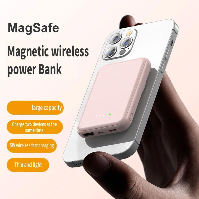 MagSafeΉ Cz QICX[d oCobe[ e5000mAh 5W}[d ^ X}z[d iPhone12 13 Pro Max }Olbg[d B52