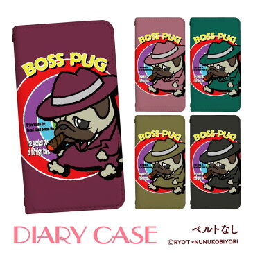 iPhoneSE(第3世代) iPhone13 Pro Max iPhone13mini iPhone12 Pro Max iPhone11 XR XS X iPhone8 Plus スマホ ケース ベルトなし 手帳型 iPhone機種対応 BossPug 右利き 左利き スマホカバー iPhone7 Plus カード収納 カード入れ アイフォン ケース カバー