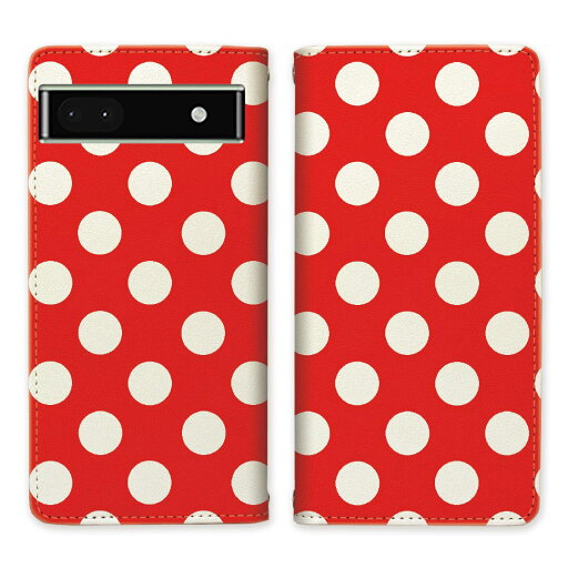 Google Pixel 6a ベルトなし 手帳型ケース グーグルピクセル6a ケース 手帳型 マグネット au softbank 帯なし スタンド機能 携帯ケース カバー ケース スマホ 手帳 スマホカバー ドット レッド 赤 水玉 【RWドットBデザイン】 Google Pixel 6a ベルトなし 手帳型ケース グーグルピクセル6a ケース 手帳型 マグネット au softbank 帯なし スタンド機能 携帯ケース カバー ケース スマホ 手帳 スマホカバー ドット レッド 赤 水玉 【RWドットBデザイン】