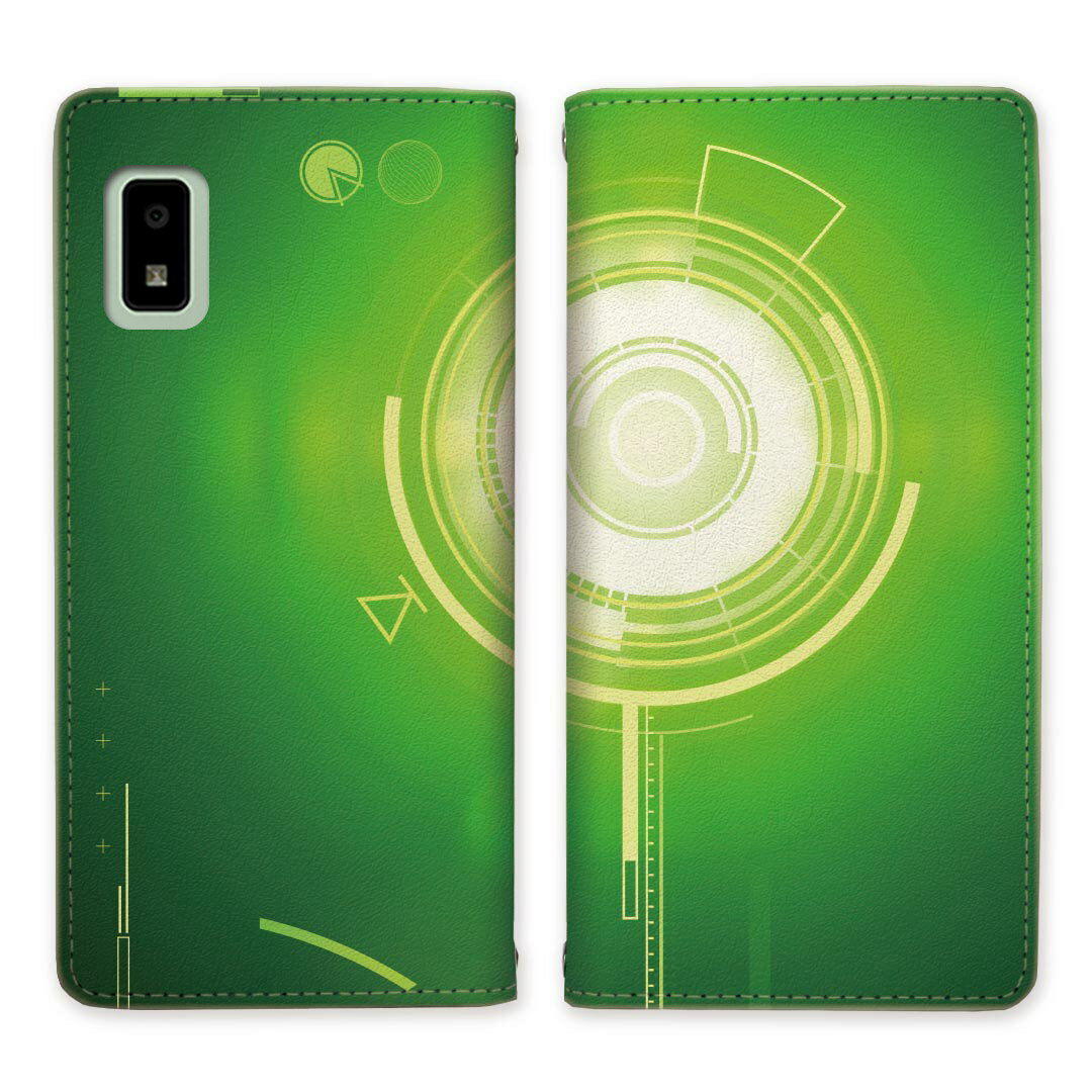 AQUOS wish2 SH-51C A204SH SHG08 ベルトなし 手帳型ケース ケース 手帳型 マグネット 帯なし スタンド機能 携帯ケース カバー ケース スマホ 手帳 スマホカバー グリーン 明るい 光 ライト 【エレクティカGデザイン】