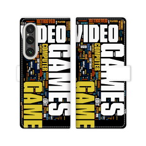 Xperia 1 V SO-51D SOG10 Gaming Edition XQ-DQ44 xperia 1 5 sog10 so51d gaming edition xq-dq44 スタンド機能 携帯ケース 手帳型 カバー ケース スマホ 手帳 手帳型 スマホケース スマホカバー ゲーム コンピューター 【GAMEデザイン】