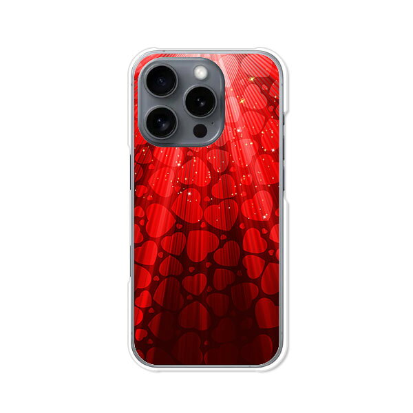 Mobile Phone Cases - 【送料無料】iPhone16Pro apple docomo au softbank クリアハードケース TPU ソフトケース カバー スマホケース【降り注ぐハート】 docomo au softbank simfree スマートフォンカバー 携帯ケース