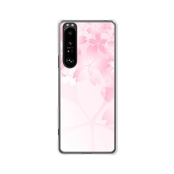 【送料無料】Xperia 1 III SO-51B docomo SOG03 au softbank クリアハードケース TPU ソフトケース カバー スマホケース【桜咲く】 xperia 1 iii so51b sog03 スマートフォンカバー　携帯ケース