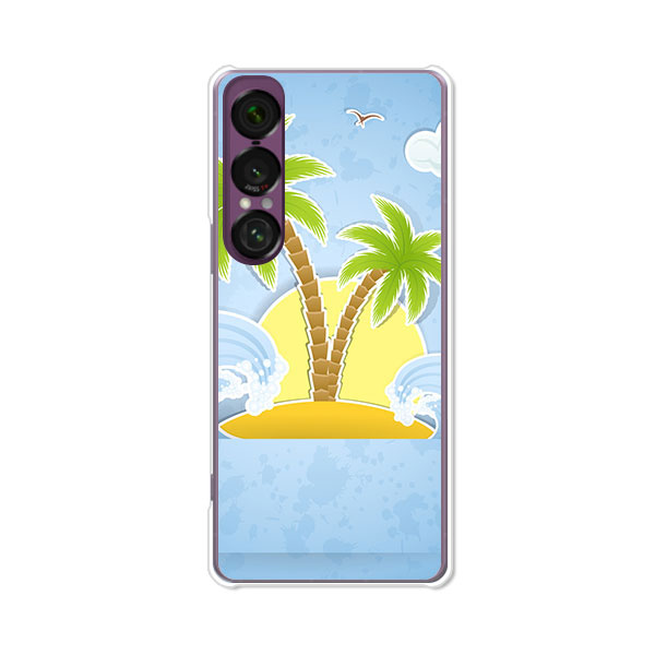 【送料無料】Xperia 1 VII SO-51F SOG15 XQ-FS44 クリアハードケース TPU ソフトケース カバー スマホケース【南国ハワイアンバケーション】 スマートフォンカバー 携帯ケース