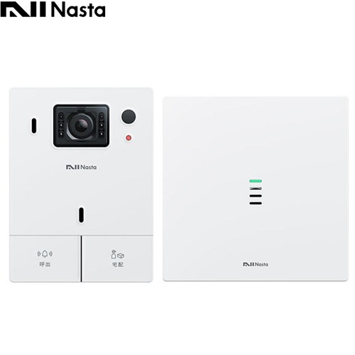 KS-DP01U-W Nasta Interphone ナスタ ドアホン ナスタインターホン 標準セット 有線通信モデル 電源AC100V Wi-Fi環境がある方向け ナイトビジョン：あり ホワイト 【送料無料】