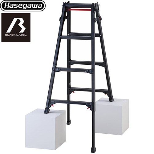 [RYZB-12a] 伸縮式はしご兼用脚立 RYZB 4段 長谷川工業 はしご・脚立 ブラックレーベルシリーズ 最大使..