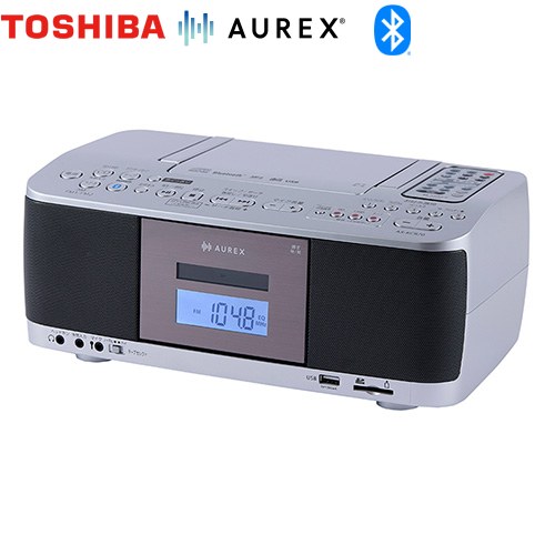 [AX-KCR70(S)] SD/USB/CDラジオカセットレコーダー AUREX 東芝 オーディオ 声くっきり機能 CD、カセットテープ、SDカード、USBメモリー FMラジオ、AMラジオ シルバー 【送料無料】【メーカー直送品】【代引・日祝配送・時間指定 不可】