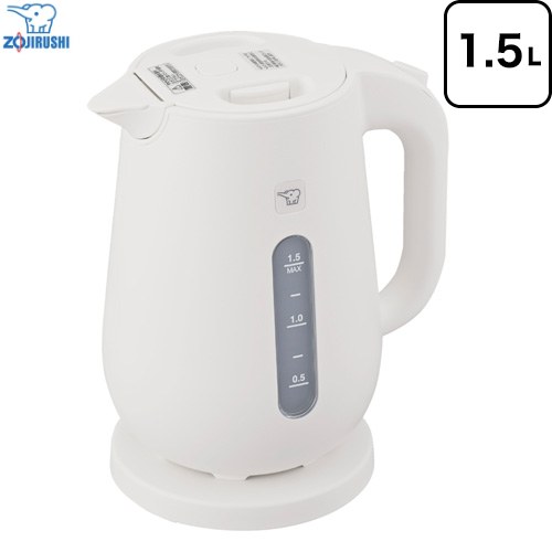 【キーワード】ZOJIRUSHI / 湯沸かし器 / キッチン／主婦／女性向け／調理／便利／台所／料理 / 【　CK-VA15-WA　の後継品　】CK-VB15-WA 商品説明カラー ホワイト仕様・特徴 ちょっと大きめのサイズがうれしい電気ケトル。電気ケトル定格容量（L）：1.5L大容量タイプ消費電力湯沸かし時（W）：1300湯沸かし時間（約）：カップ1杯 60秒/満水 7分転倒湯もれ防止構造本体二重構造自動電源オフ空だき防止蒸気セーブ構造注ぎ口 ほこりブロックサイズ 【外形寸法 幅×奥行×高さ（約cm）】22.5×16.5×24（本体のみ）22.5×16.5×26（電源プレート含む）重量 【質量（約kg）】1.0（本体のみ）1.2（電源プレート含む）発売日 2025年9月旧品番 CK-VA15-WA　の後継品　