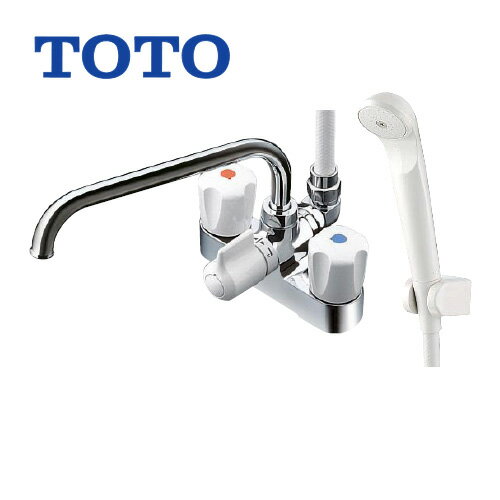【送料無料】 TOTO 浴室シャワー水栓 蛇口 混合水栓 蛇口 台付きタイプ [TMS27C] 2ハンドルシャワー水栓 スプレー（節水）シャワー 【パッキン無料プレゼント！（希望者のみ）】 浴室 水栓 混合水栓 浴室用 デッキタイプ