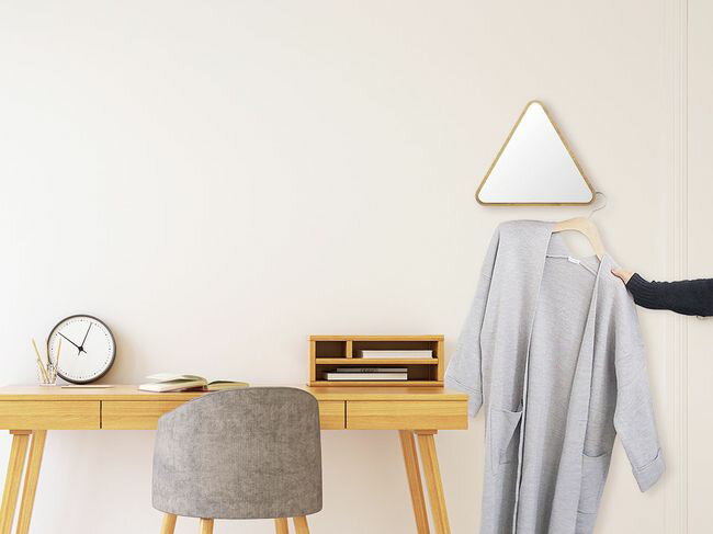 ウォールミラーハビットさんかく【飛散防止 壁掛け 鏡 ミラー 日本製 国産 】 送料無料 [2]