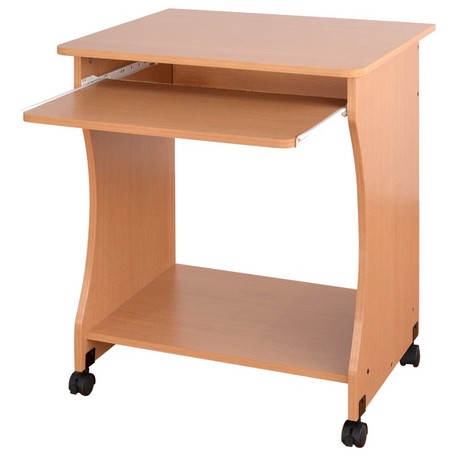 木目調パソコンデスク【収納家具】2color PCデスク キャスター付き パソコンデスク キャスター 机 キャスター付 パソコンテーブル 送料無料 [3]