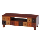 【WOOD PRODUCTS(ウッド プロダクツ) 】 テレビ台 幅89cm 木製家具 カラフル 完成品 TVボード テレビボード テレビラック TVラック AVラック ローラック ローボード カラフル 収納 おしゃれ レトロ モダン 送料無料(3)